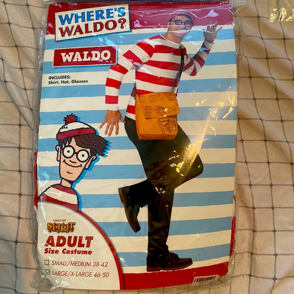 Worn once Where’s Waldo costume